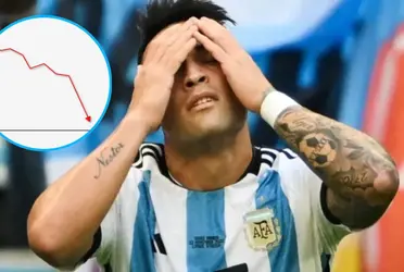 El delantero sigue acumulando una estadística negra con Argentina.