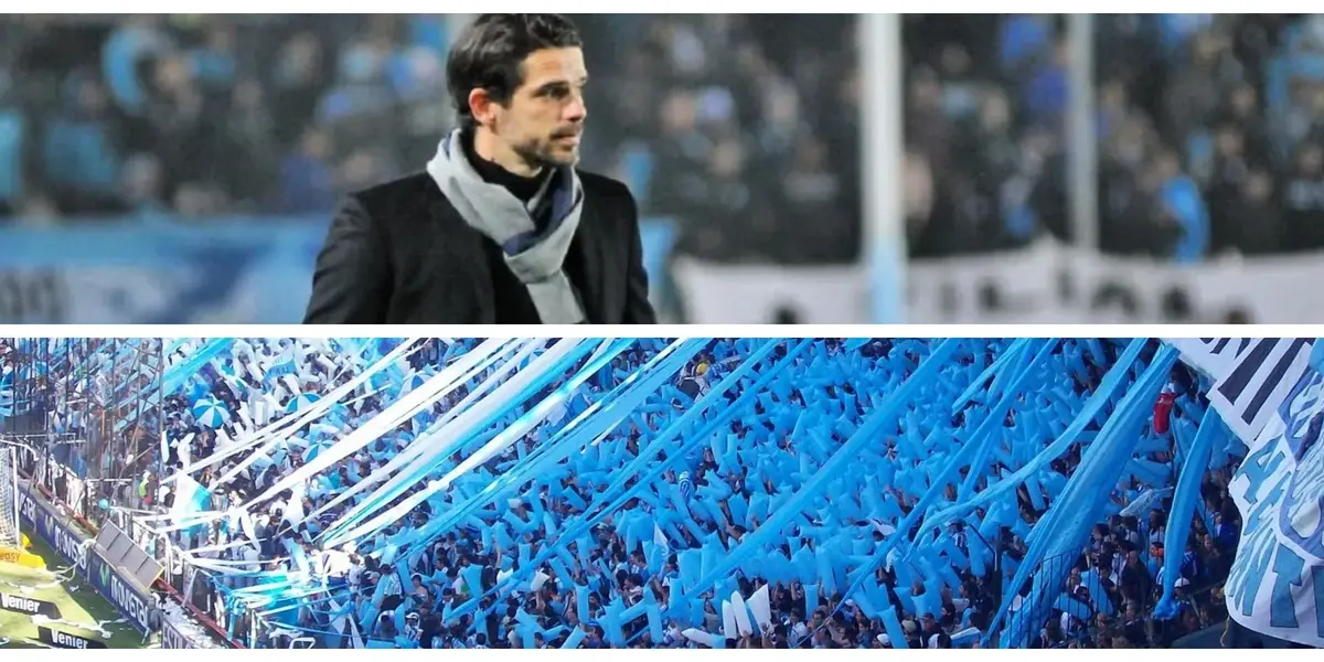 El entrenador de la Academia fue a la despedida de Riquelme y le hizo un pedido a su ex-compañero de equipo.