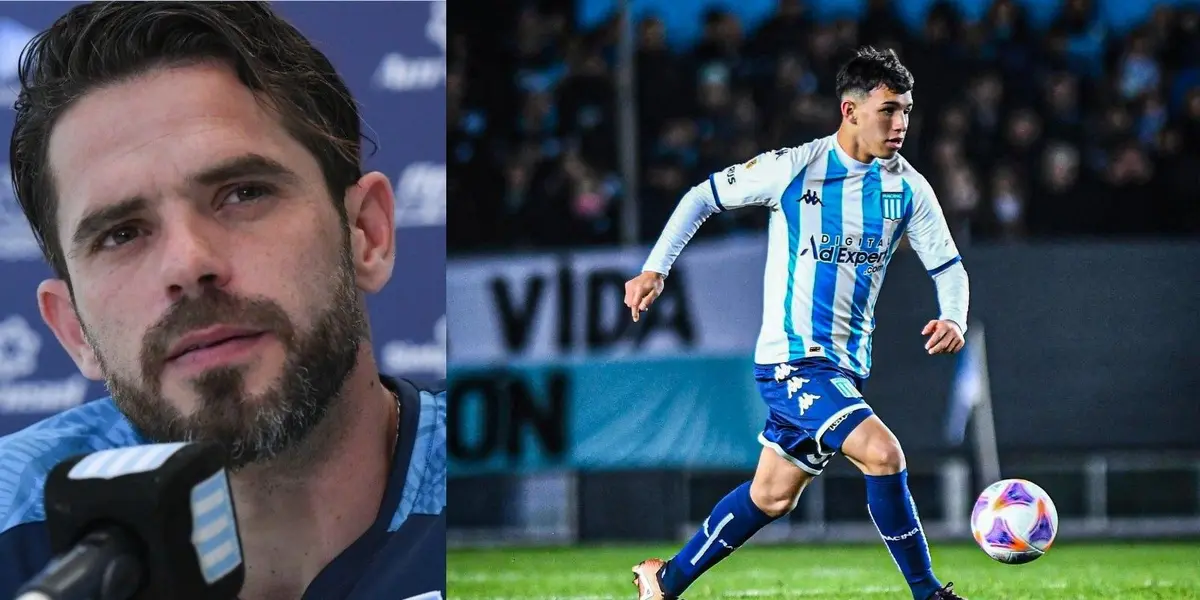 El juvenil de Racing jugó en el primer tiempo contra el Globo.