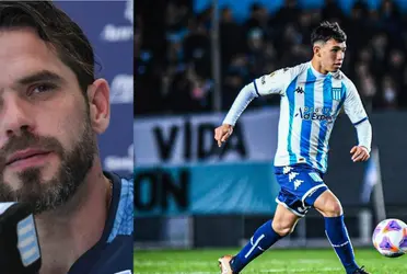 El juvenil de Racing jugó en el primer tiempo contra el Globo.