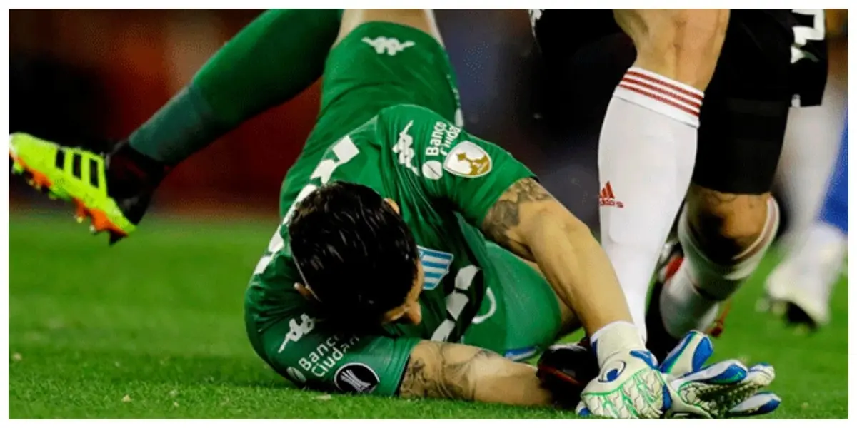 El portero tuvo que ser reemplazado por Tagliamonte