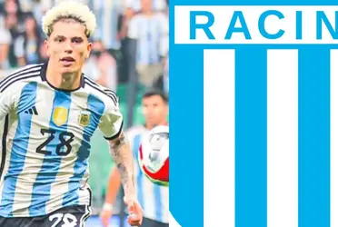 El delantero juvenil de la Selección contó una particularidad que lo une con Racing